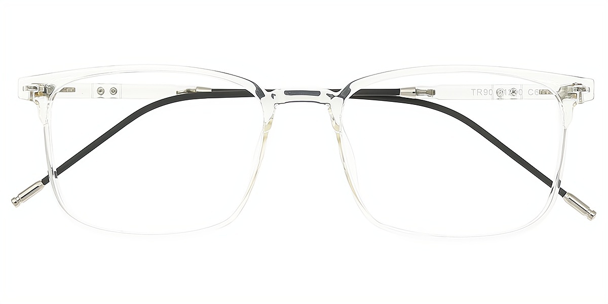 Clear Rectangle Simple TR90 Eyeglasses