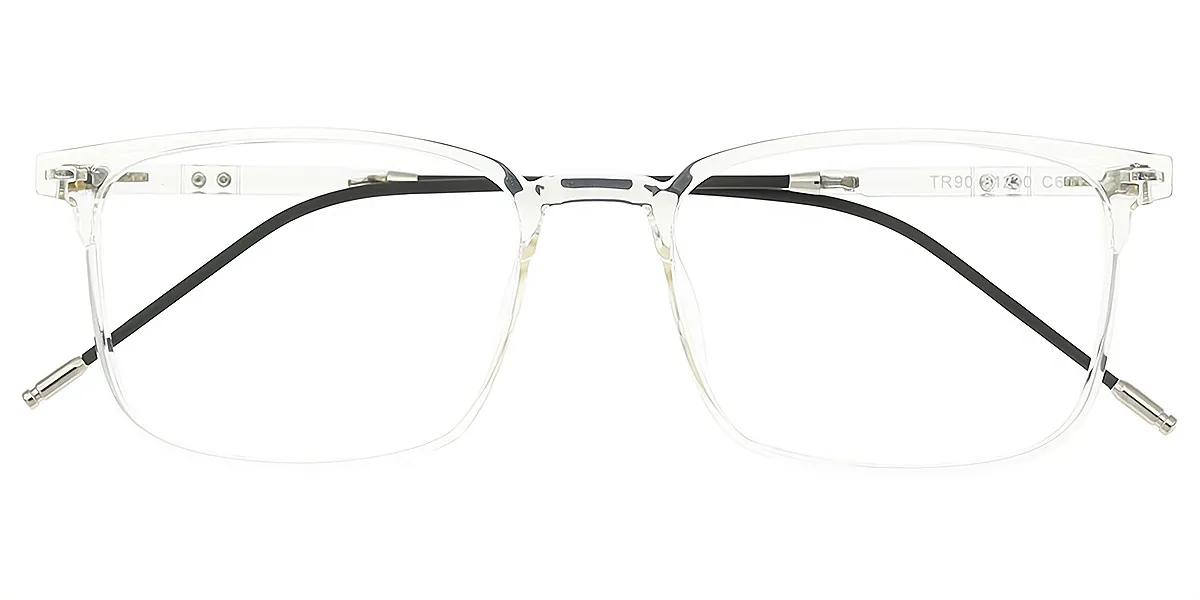 Clear Rectangle Simple TR90 Eyeglasses