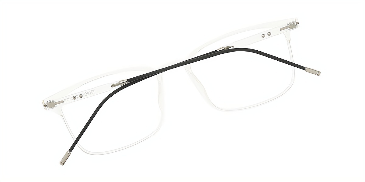 Clear Rectangle Simple TR90 Eyeglasses