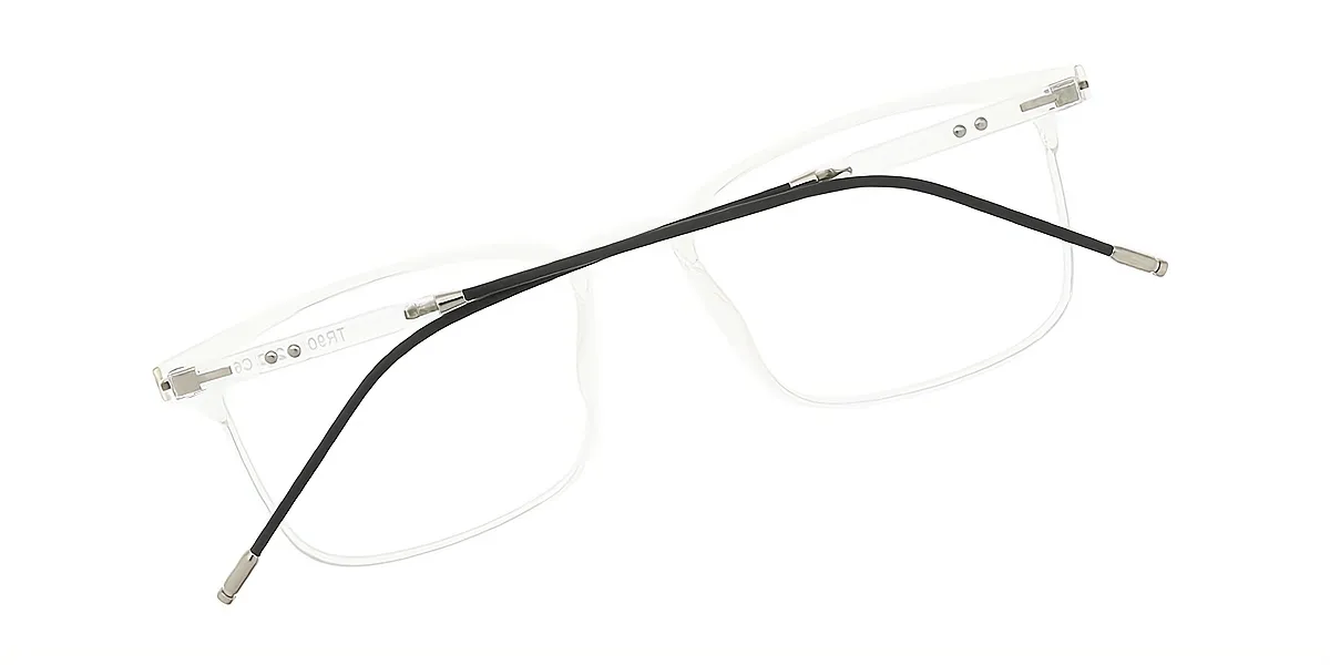 Clear Rectangle Simple TR90 Eyeglasses