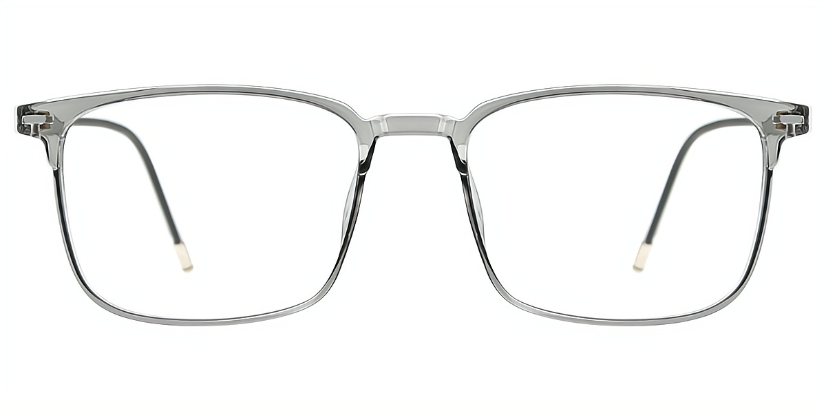 Gray Rectangle Simple TR90 Eyeglasses