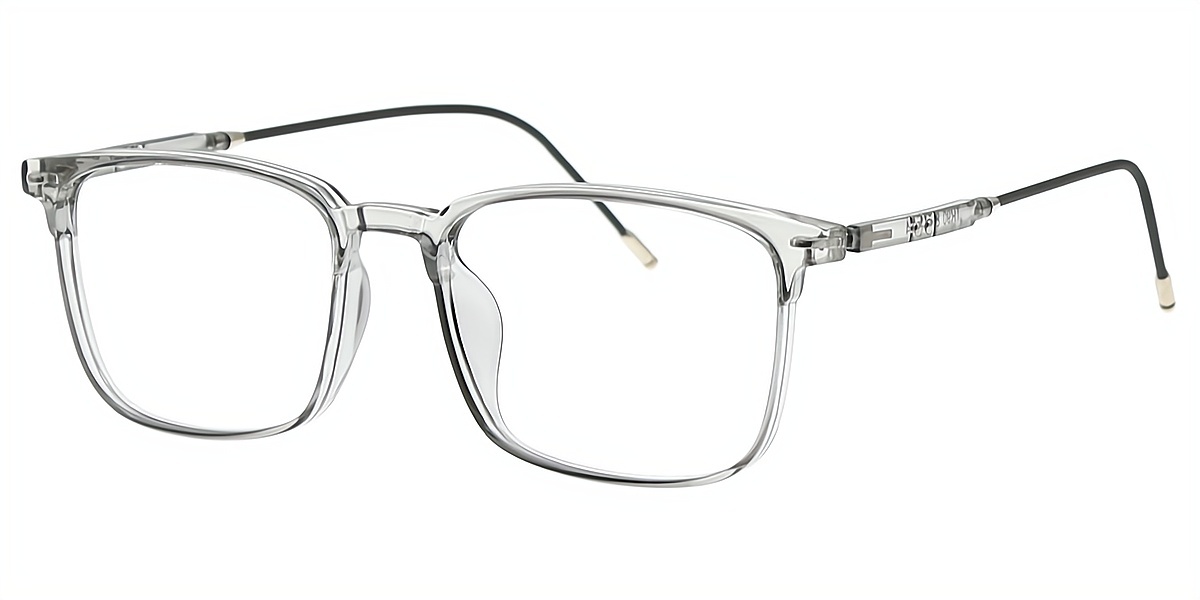 Gray Rectangle Simple TR90 Eyeglasses