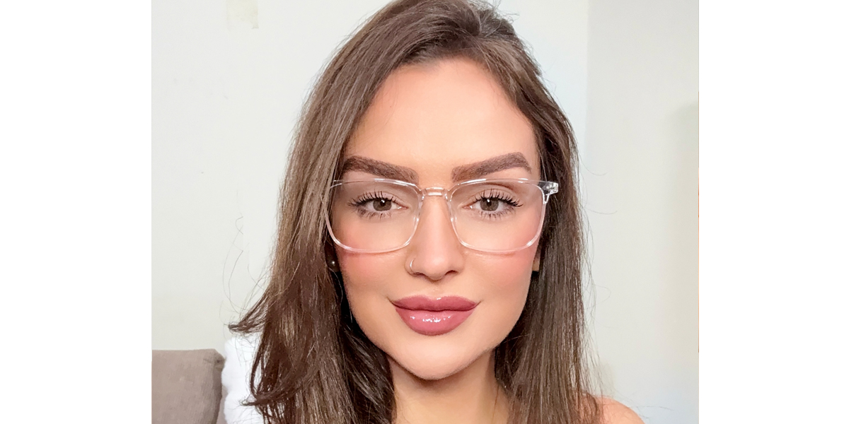 Clear Rectangle Simple TR90 Eyeglasses