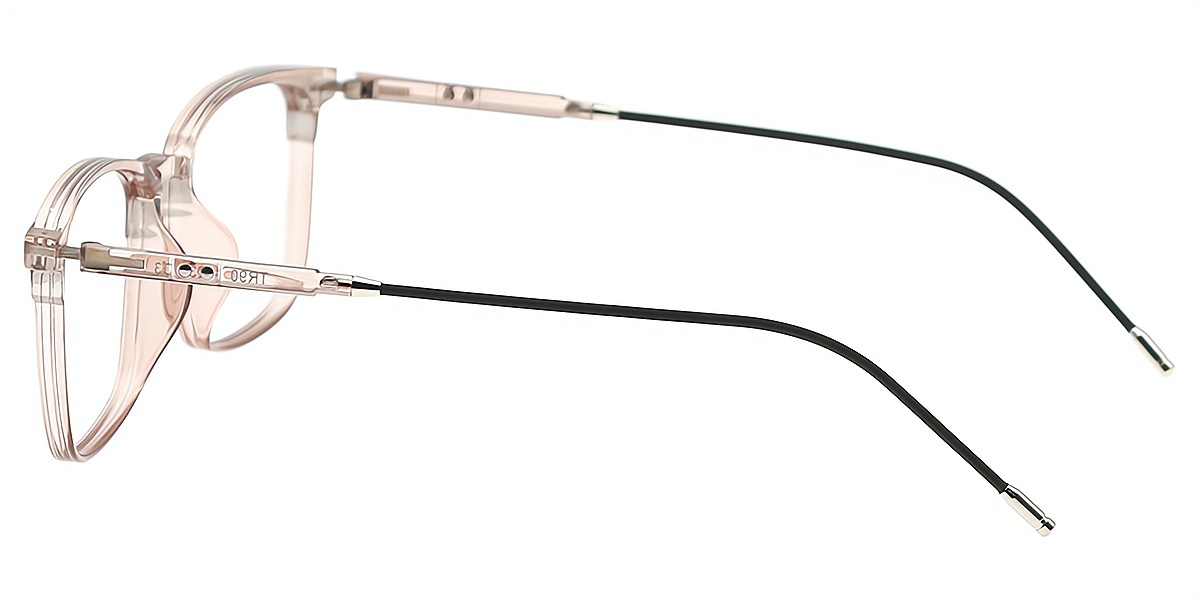 Pink Rectangle Simple TR90 Eyeglasses