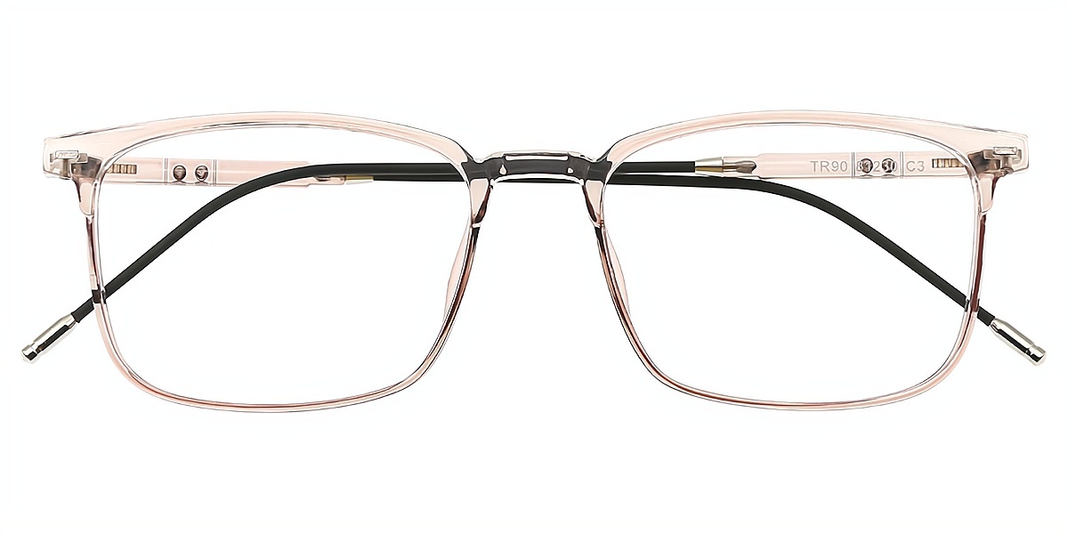 Pink Rectangle Simple TR90 Eyeglasses