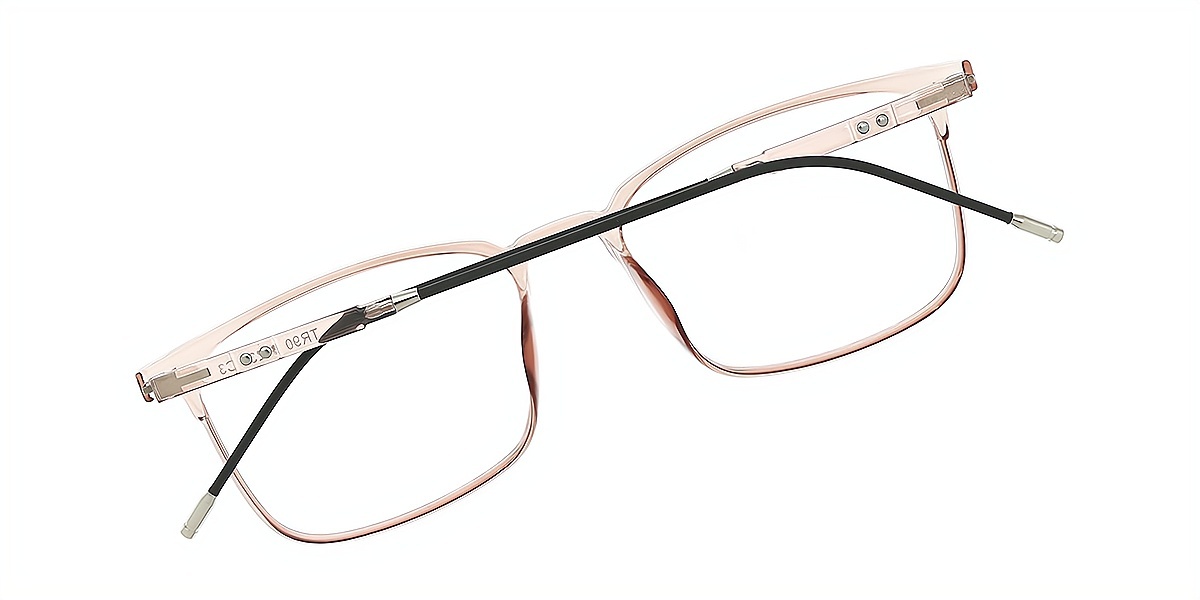 Pink Rectangle Simple TR90 Eyeglasses