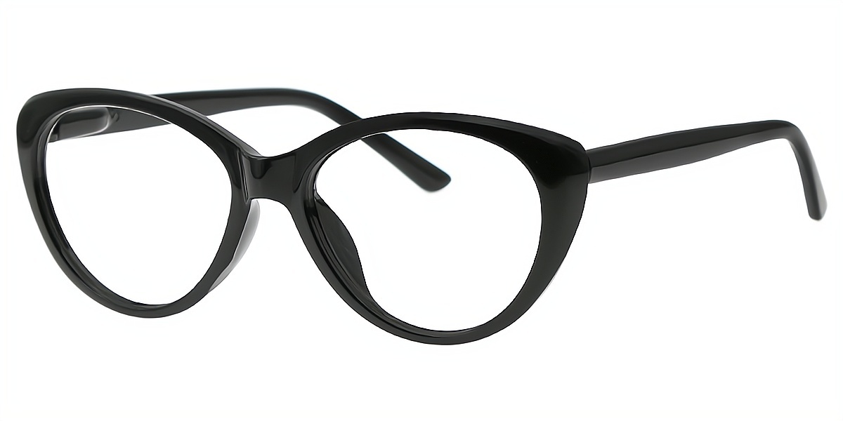 Black Cat Eye Modish Plastic Eyeglasses