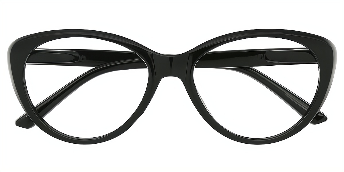 Black Cat Eye Modish Plastic Eyeglasses