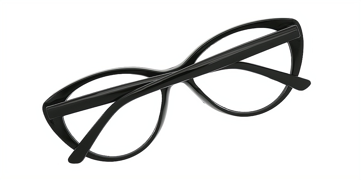 Black Cat Eye Modish Plastic Eyeglasses