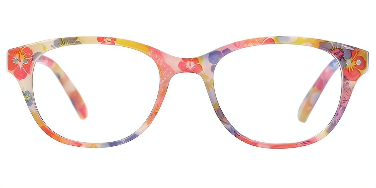 Floral Cat Eye Fancy Plastic Eyeglasses