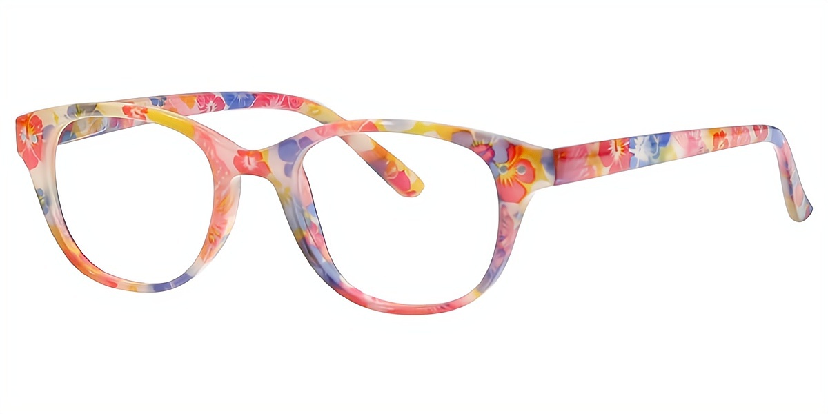 Floral Cat Eye Fancy Plastic Eyeglasses