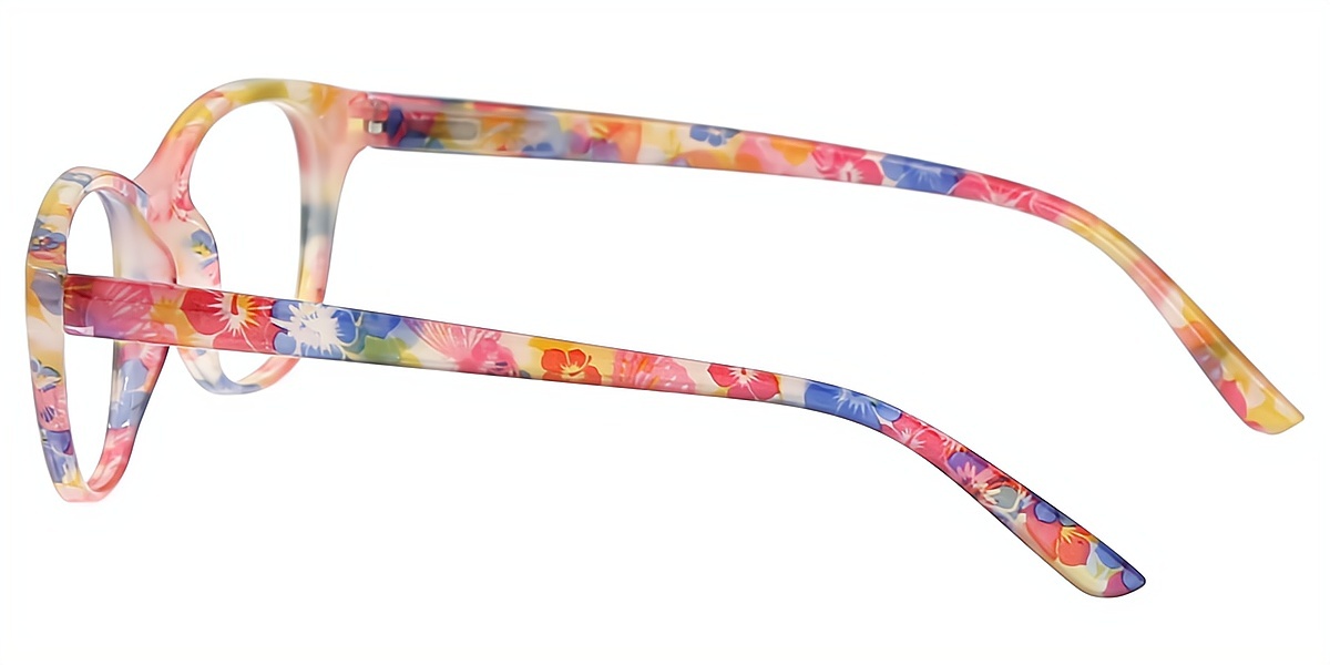 Floral Cat Eye Fancy Plastic Eyeglasses