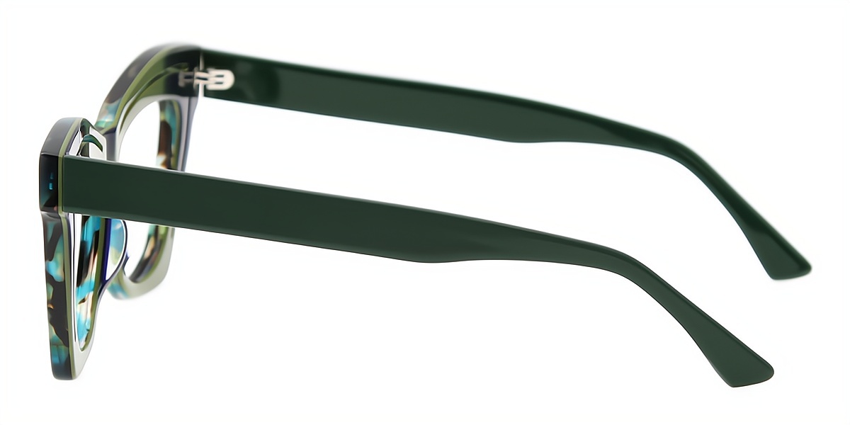 Green Butterfly Hipster Board Eyeglasses