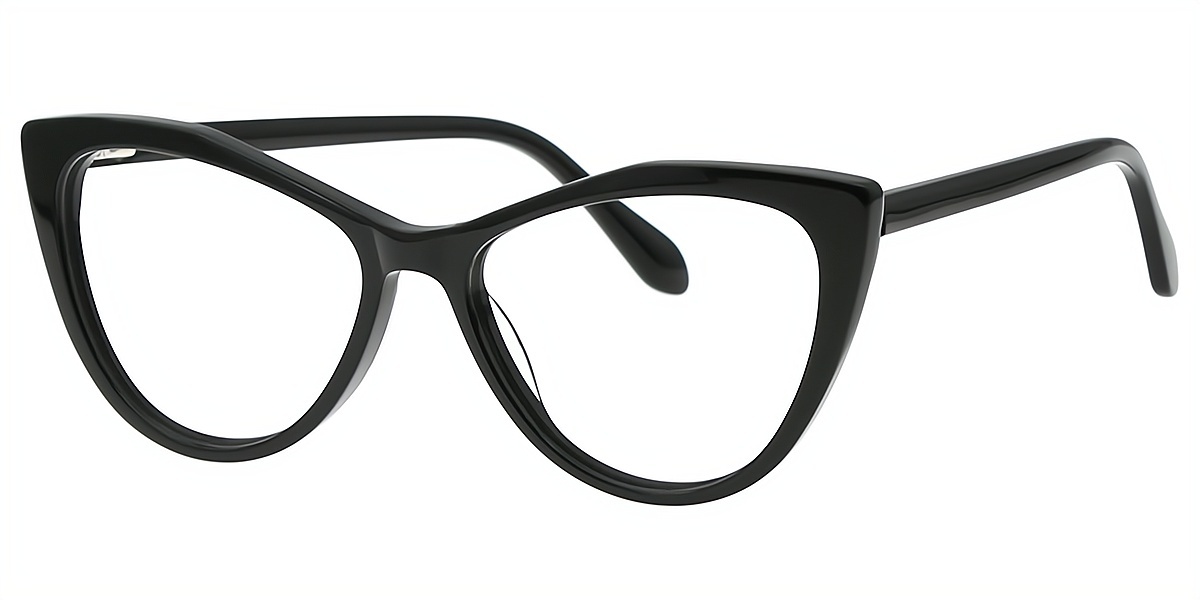 Black Cat Eye Modish Acetate Eyeglasses