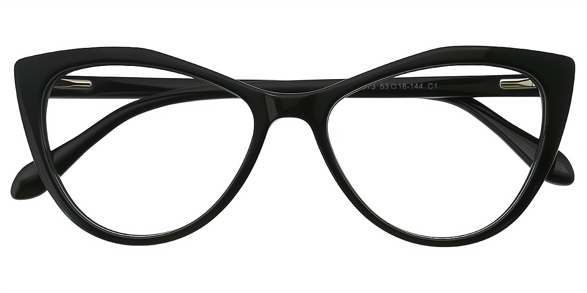 Black Cat Eye Modish Acetate Eyeglasses