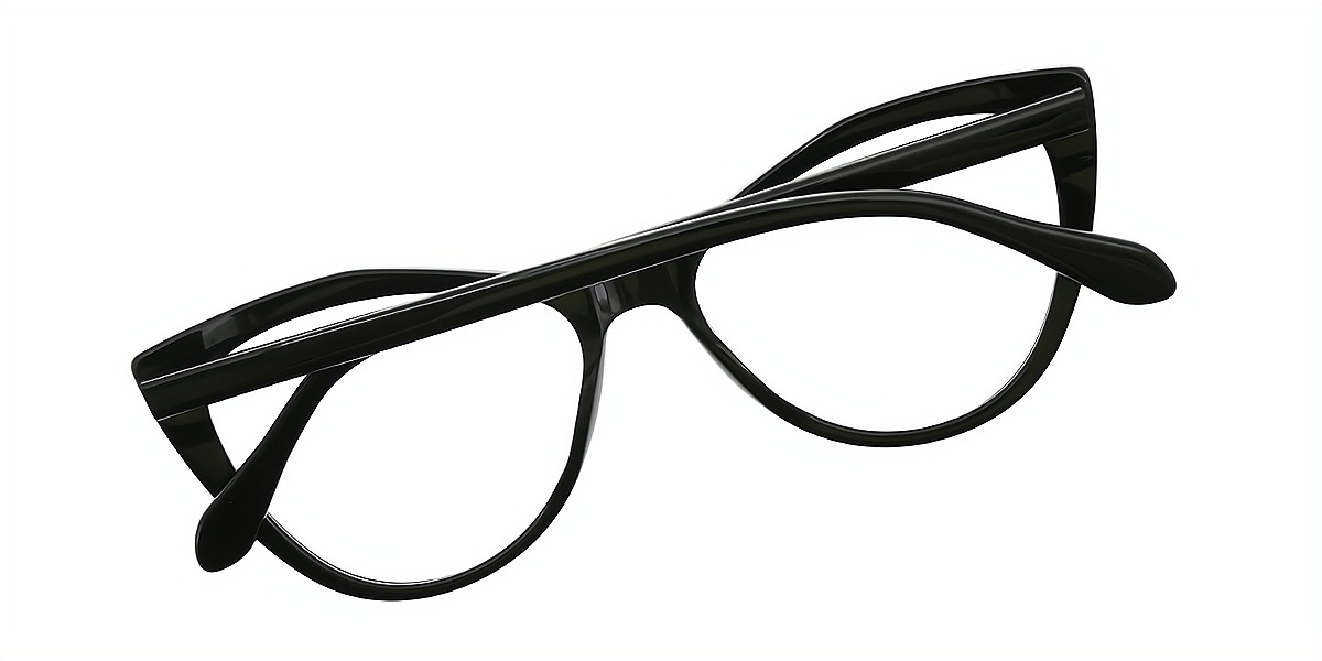 Black Cat Eye Modish Acetate Eyeglasses