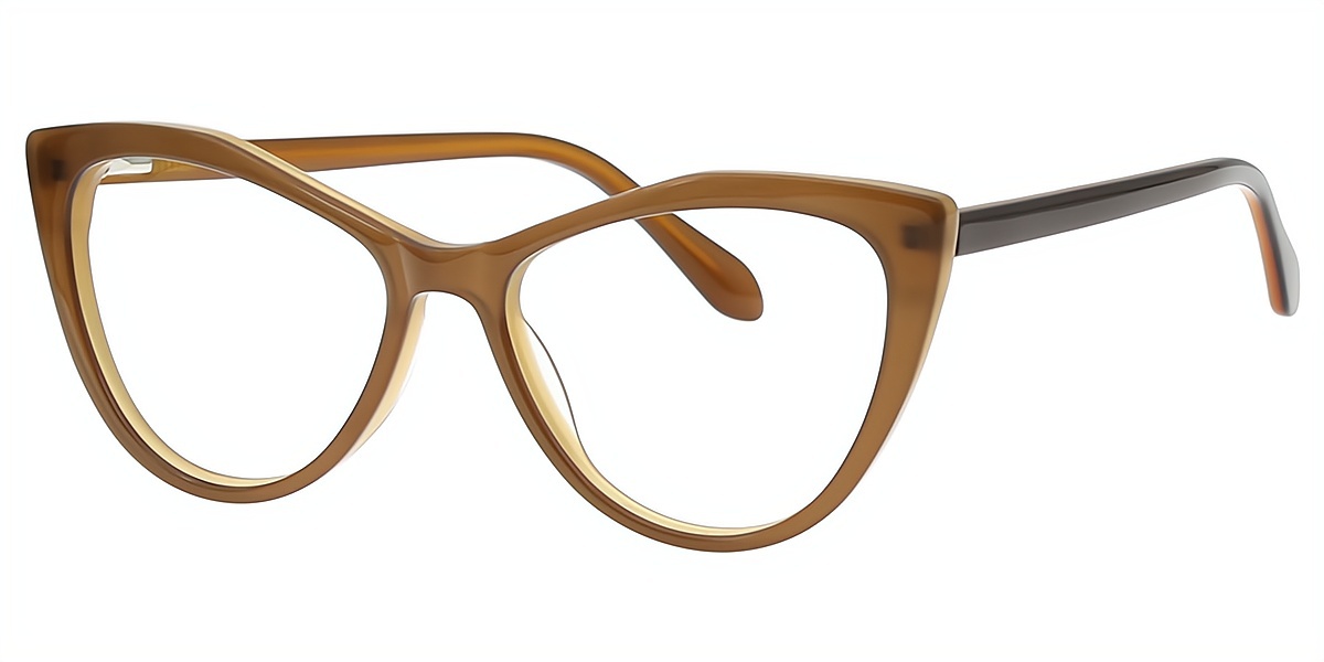 Brown Cat Eye Modish Acetate Eyeglasses