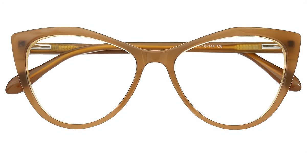 Brown Cat Eye Modish Acetate Eyeglasses