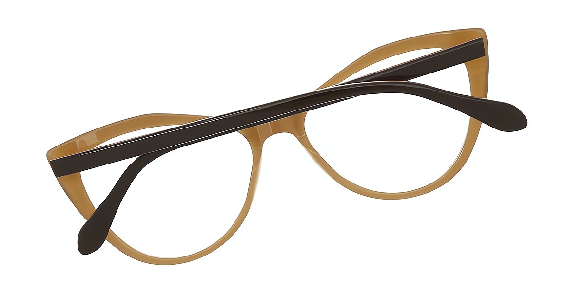 Brown Cat Eye Modish Acetate Eyeglasses