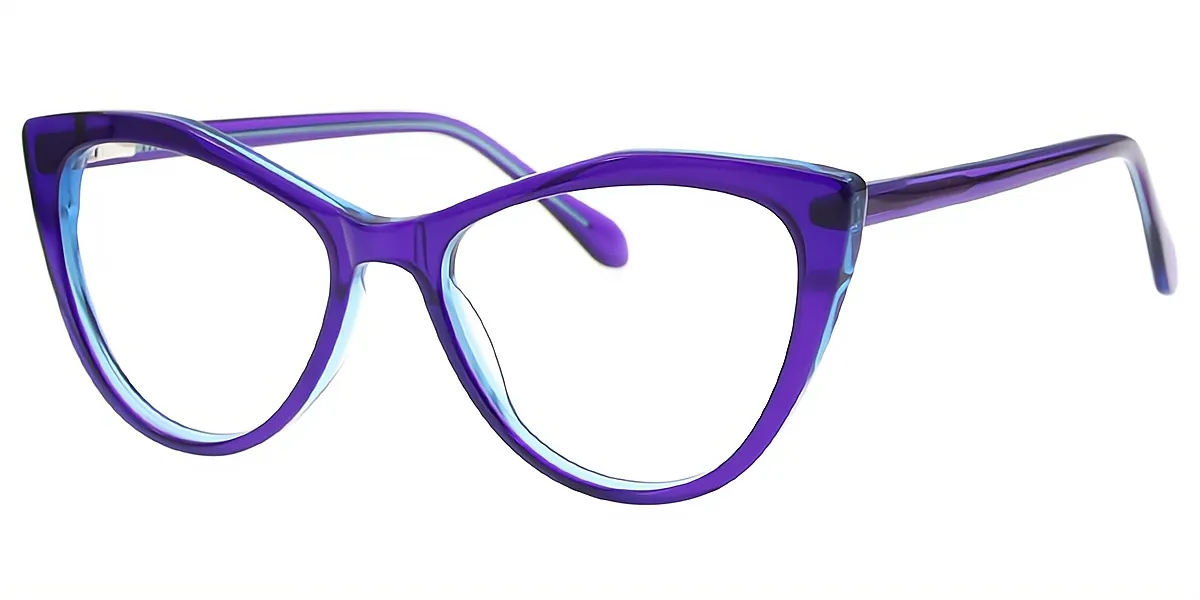 Purple Cat Eye Modish Acetate Eyeglasses