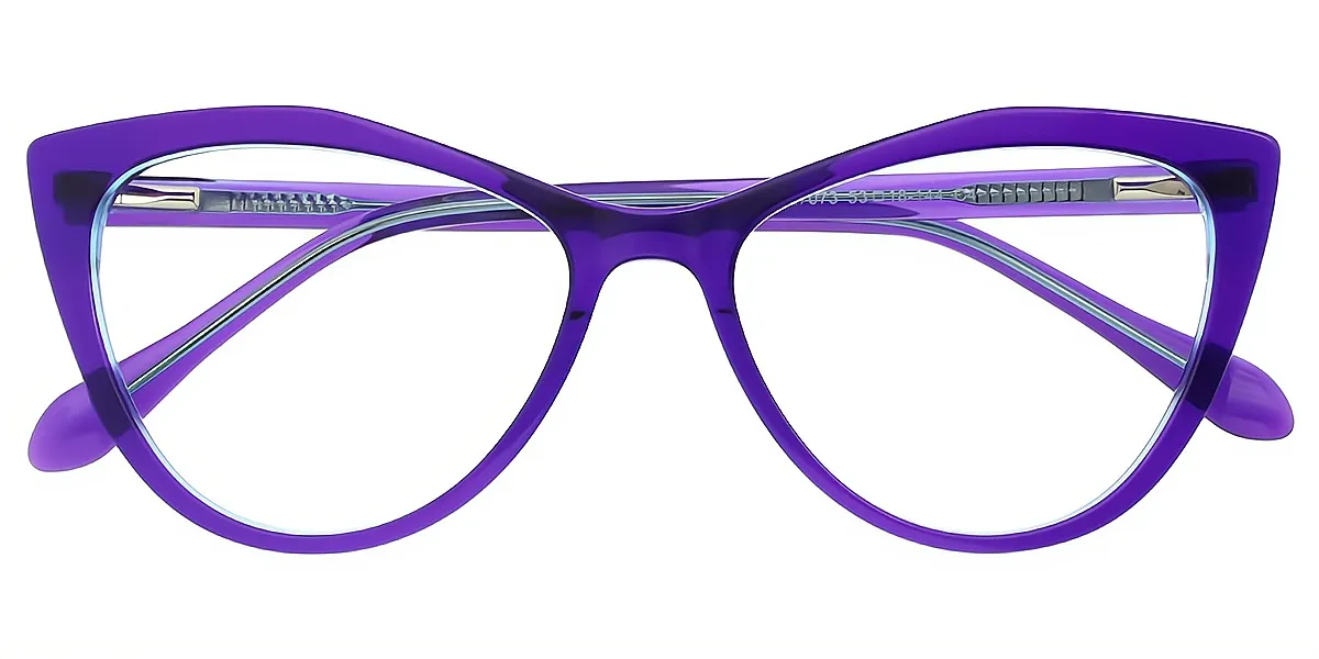 Purple Cat Eye Modish Acetate Eyeglasses