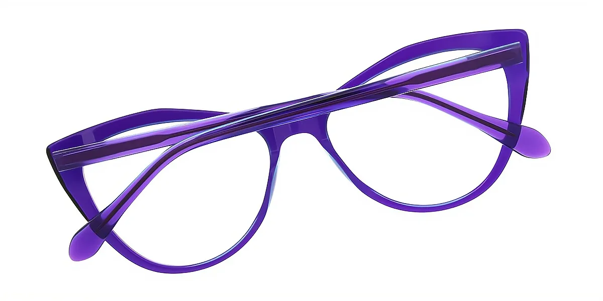 Purple Cat Eye Modish Acetate Eyeglasses