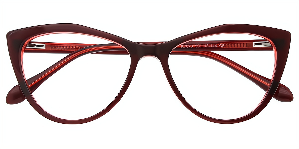 Red Cat Eye Modish Acetate Eyeglasses