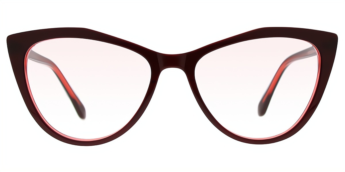 Red Cat Eye Modish Acetate Eyeglasses