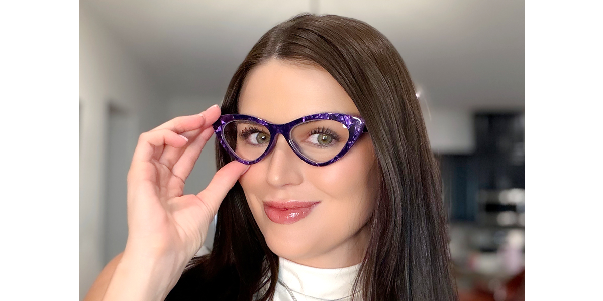 Purple Cat Eye Unique TR90 Eyeglasses