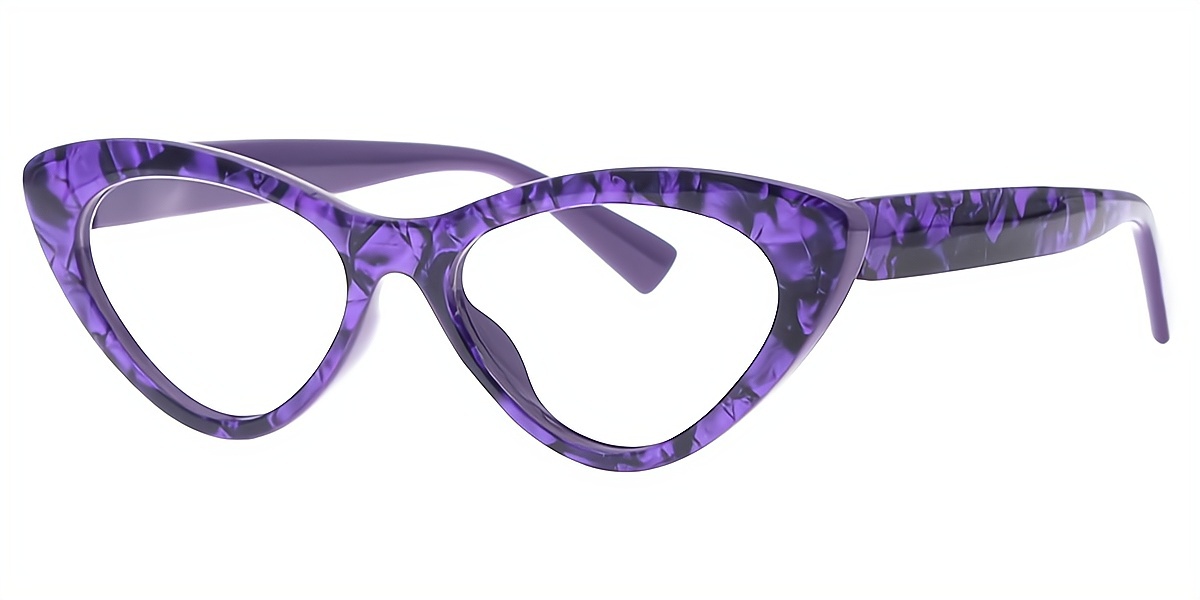 Purple Cat Eye Unique TR90 Eyeglasses