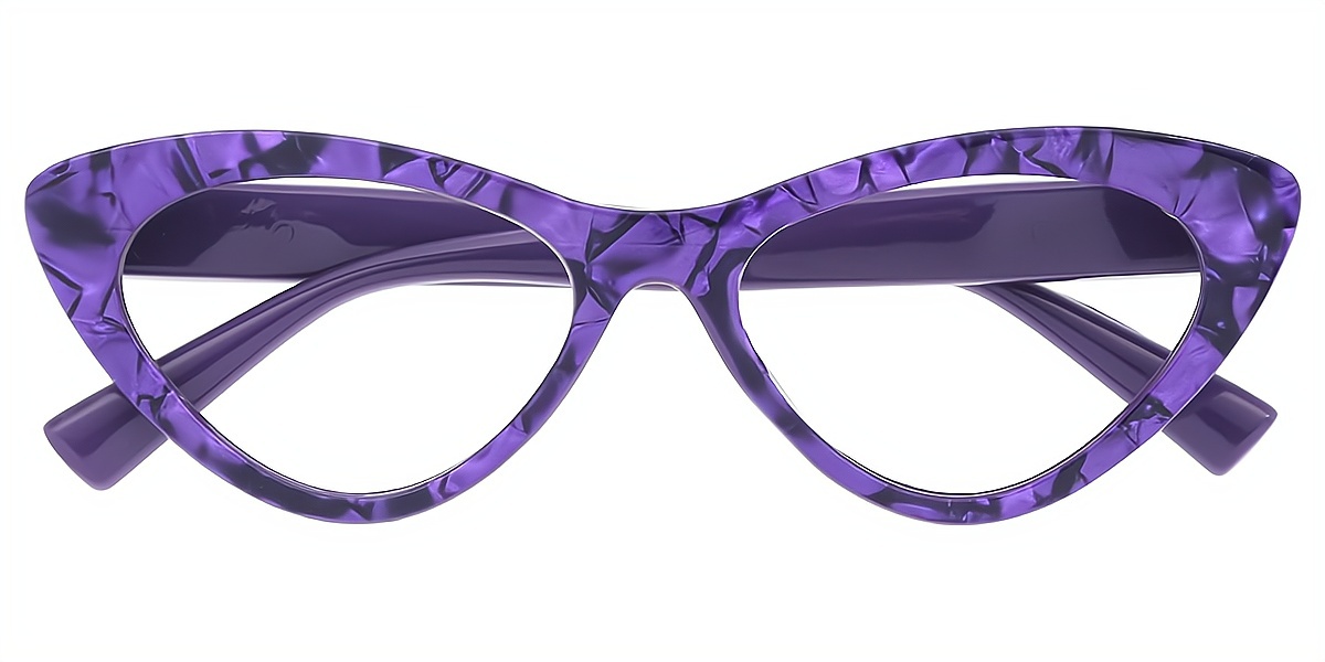 Purple Cat Eye Unique TR90 Eyeglasses