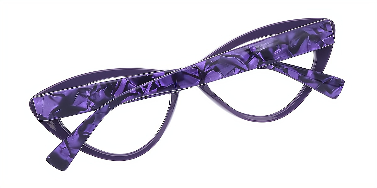 Purple Cat Eye Unique TR90 Eyeglasses