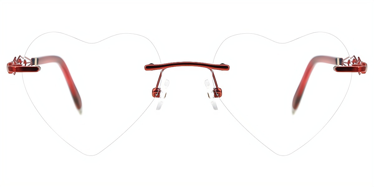 Pink Oval Elegant Metal Eyeglasses