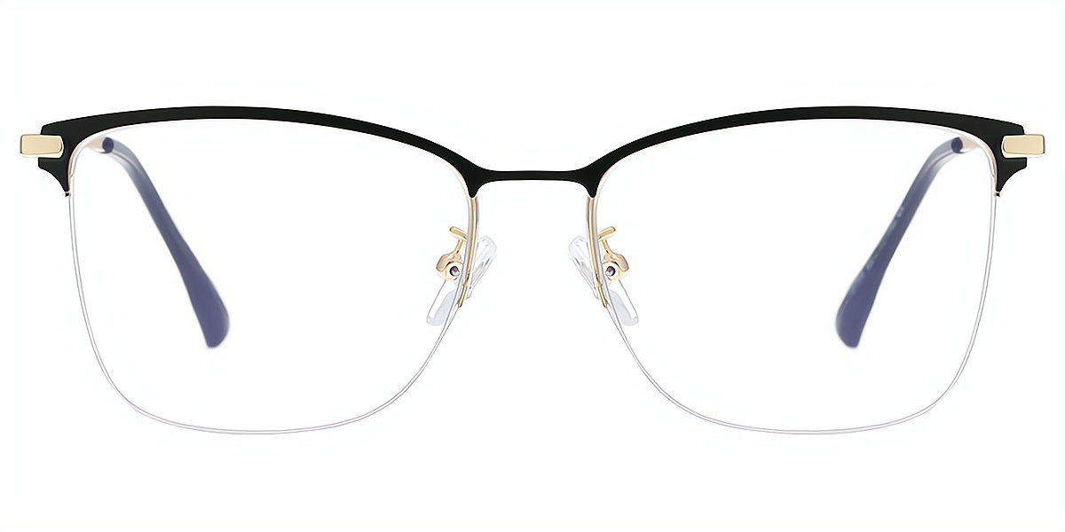 Black Butterfly Simple Metal Eyeglasses