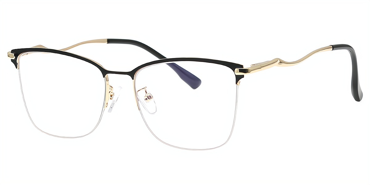 Black Butterfly Simple Metal Eyeglasses