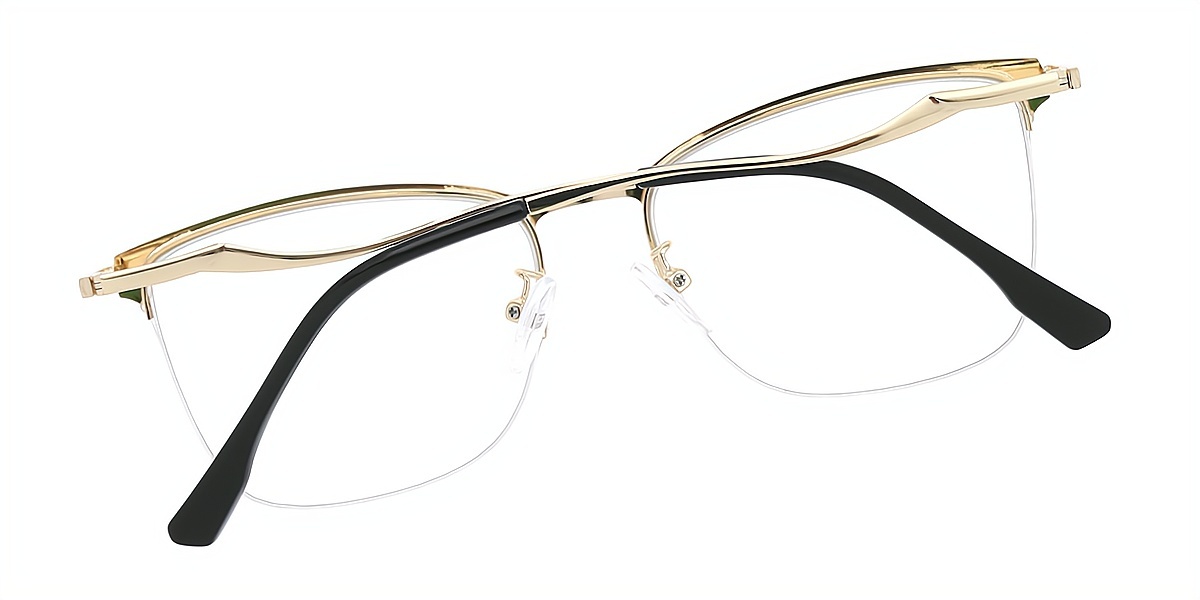 Black Butterfly Simple Metal Eyeglasses