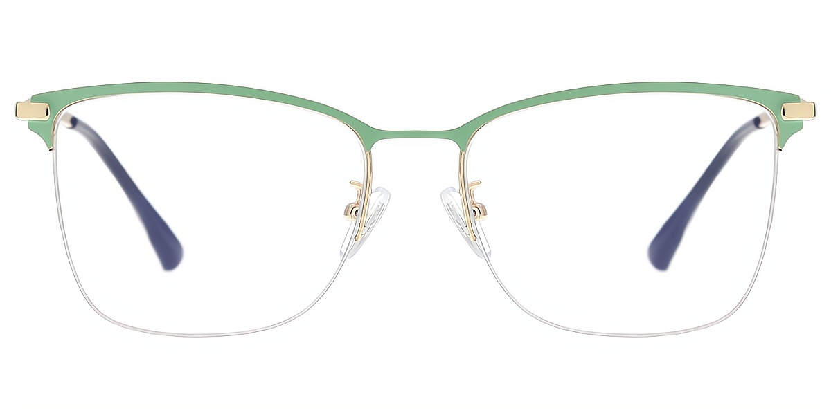 Green Butterfly Simple Metal Eyeglasses