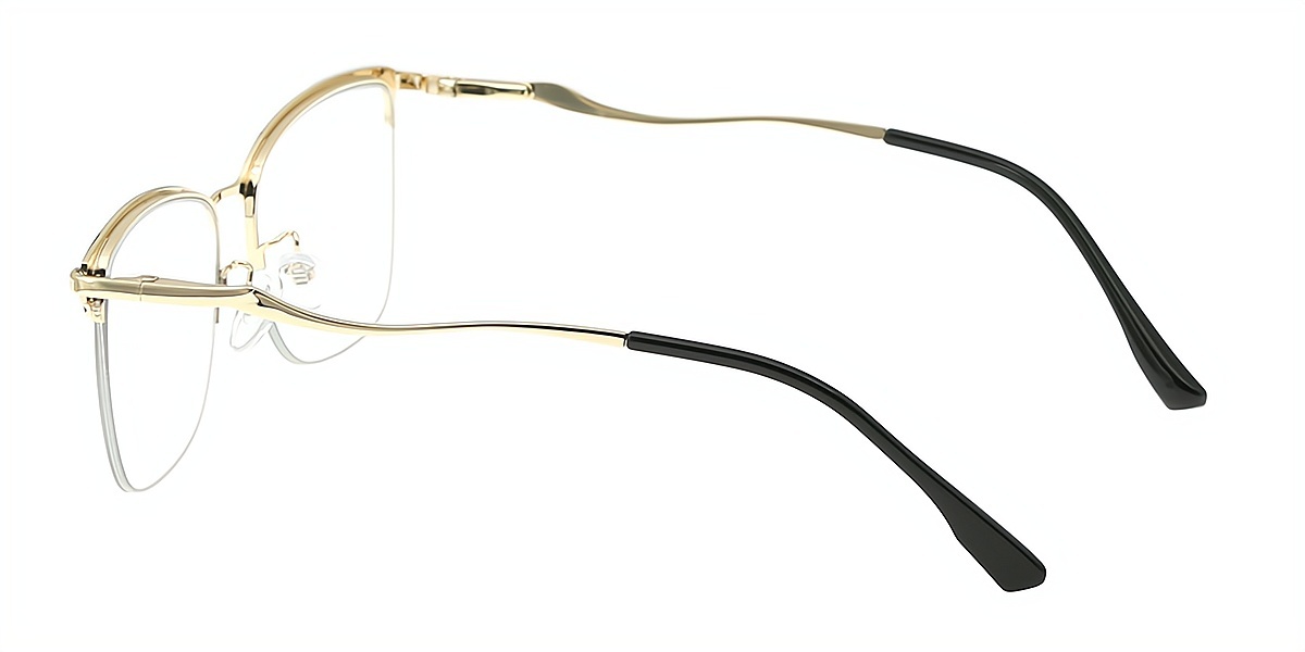 Tortoise Butterfly Simple Metal Eyeglasses