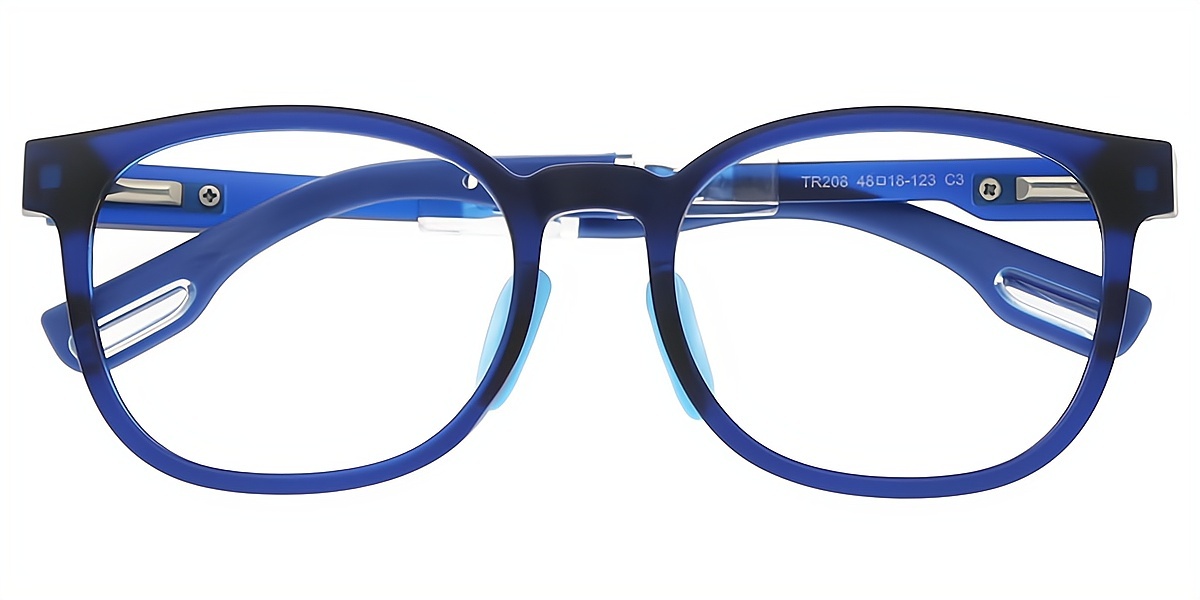 Blue Oval Simple TR90 Eyeglasses