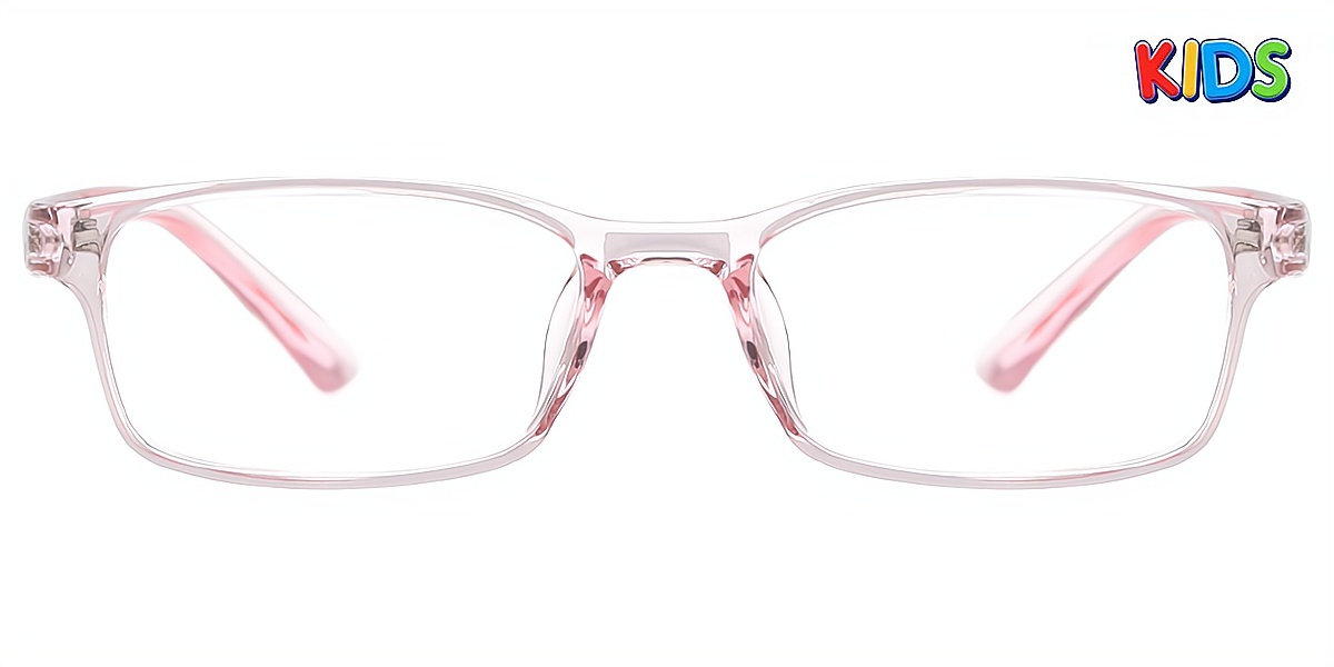 Pink Rectangle Simple Metal Eyeglasses