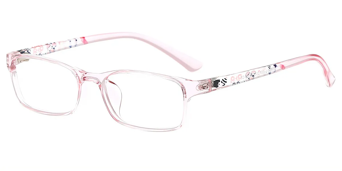 Pink Rectangle Simple TR90 Eyeglasses