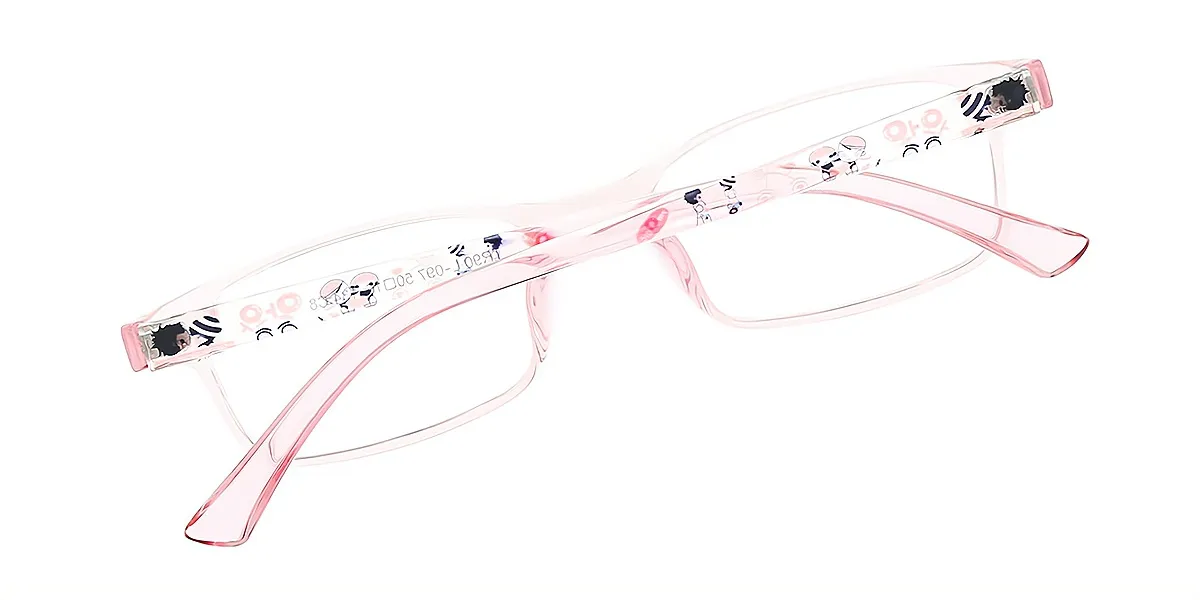 Pink Rectangle Simple TR90 Eyeglasses
