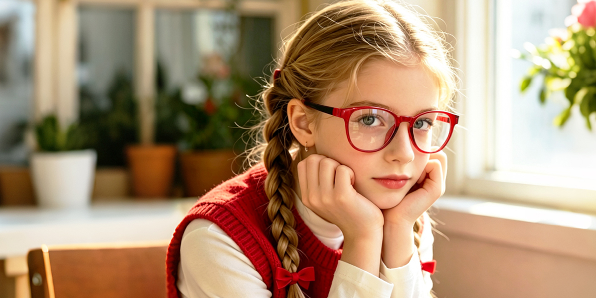 Red Oval Simple TR90 Eyeglasses