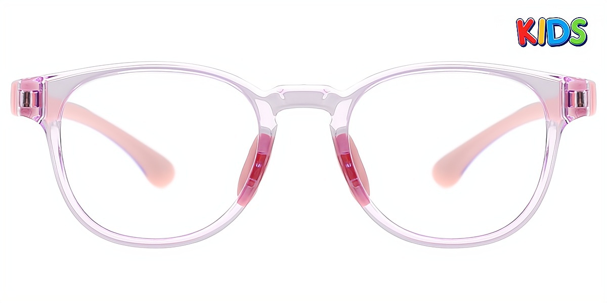 Light Purple Oval Simple TR90 Eyeglasses