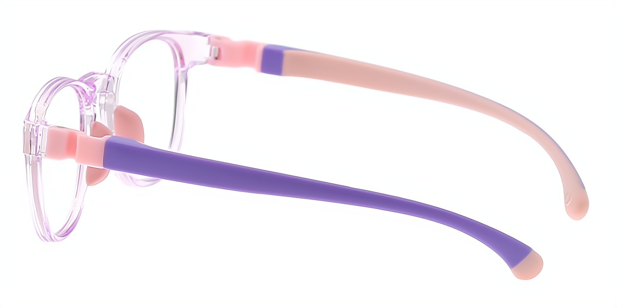 Light Purple Oval Simple TR90 Eyeglasses