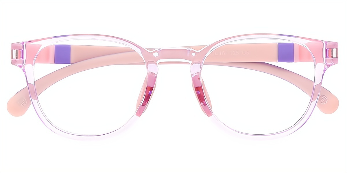 Light Purple Oval Simple TR90 Eyeglasses