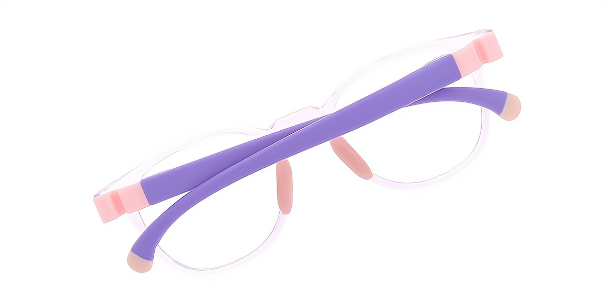 Light Purple Oval Simple TR90 Eyeglasses