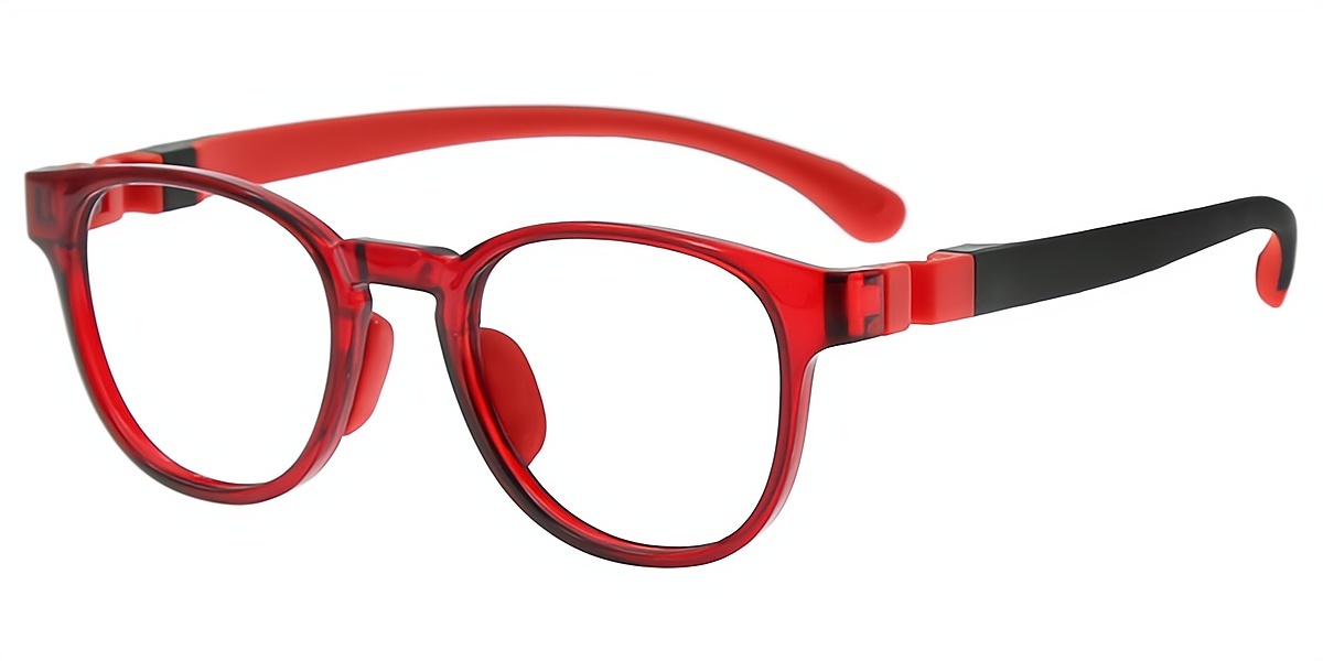 Red Oval Simple TR90 Eyeglasses