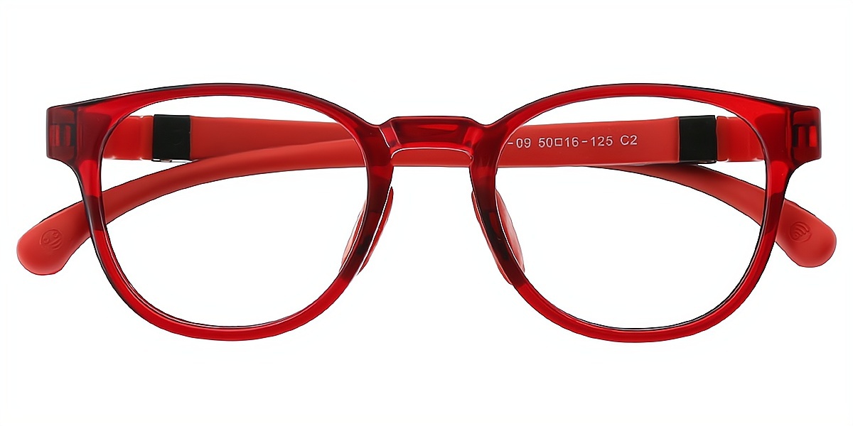 Red Oval Simple TR90 Eyeglasses