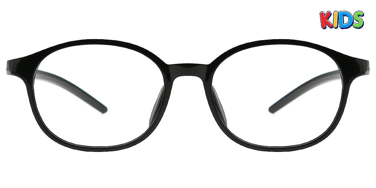 Black Oval Simple TR90 Eyeglasses